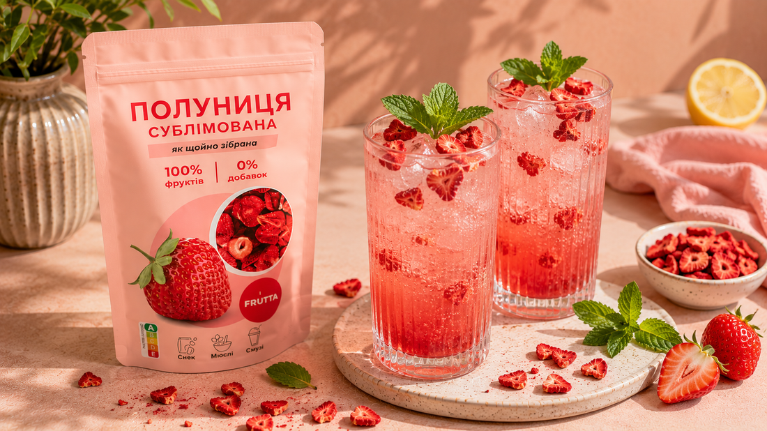 Полуничний фіз із сублімованою полуницею